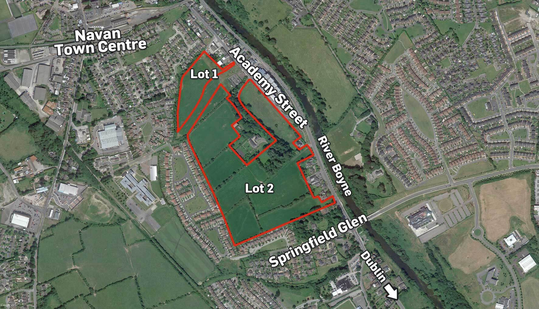 Major Residential Site in Navan excess €4m – 17.8 Hectares (44 Acres)